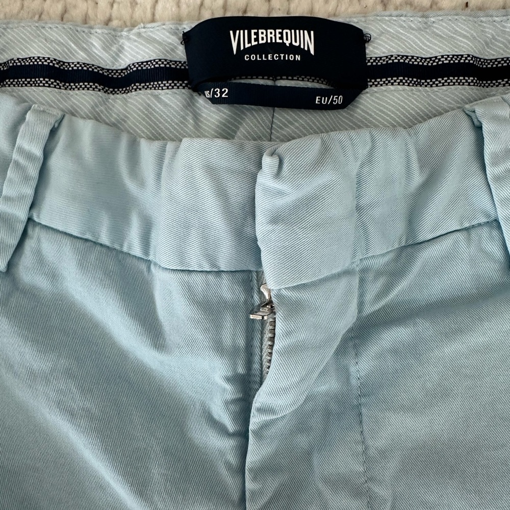 Vilebrequin Blue Flat Front Shorts Versatile Summer Essential - Picture 3 of 8